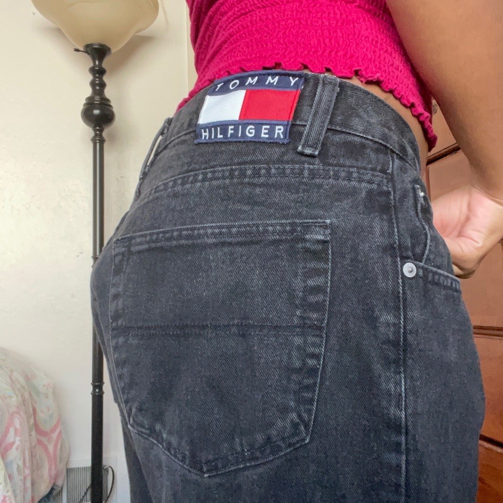 90s Tommy Hilfiger black jeans